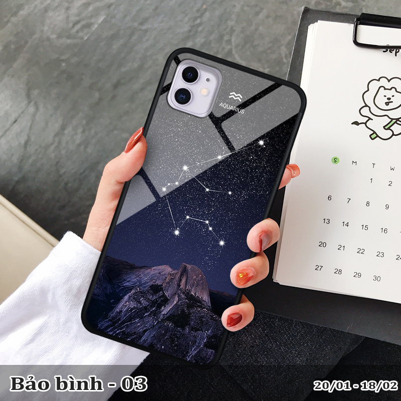 Ốp kính Iphone 11 in cung hoàng đạo