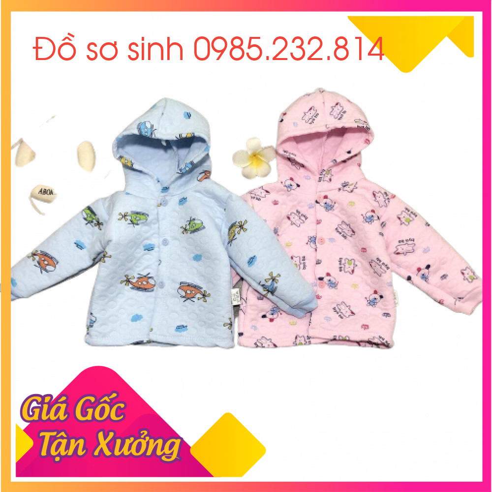 ÁO TRẦN BÔNG CÓ MŨ CHO BÉ 3-15kg