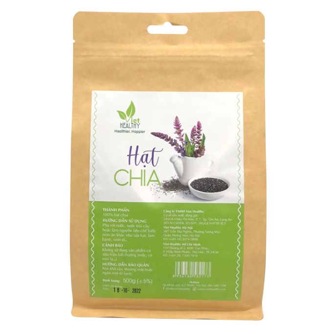 Hạt chia túi 500gr Viethealthy