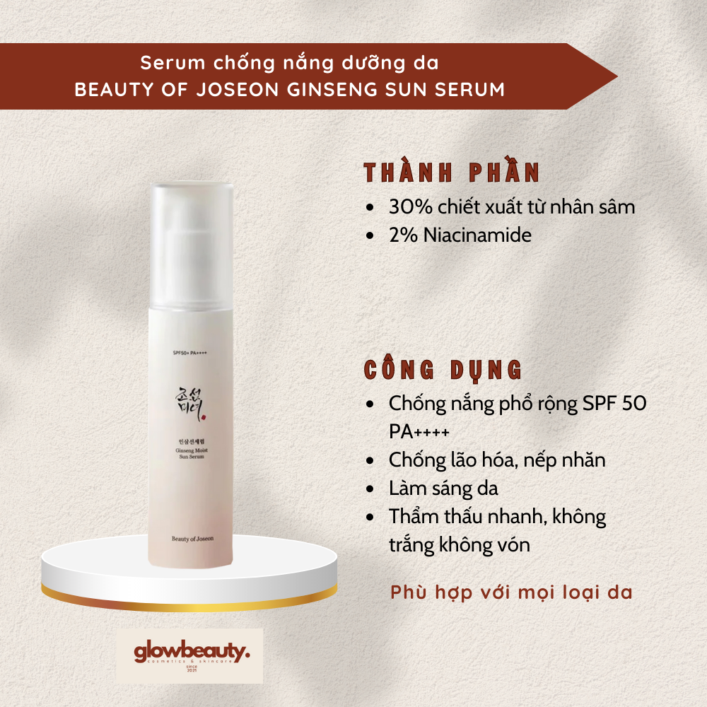 Serum chống nắng dưỡng da Beauty of Joseon Ginseng Sun Serum 50ml
