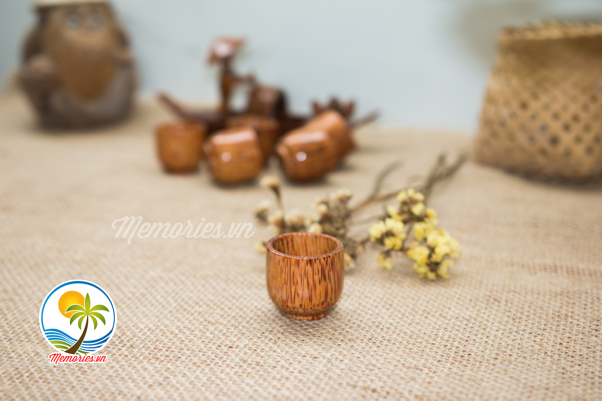 Chung, ly, tách uống trà, uống rượu gỗ dừa