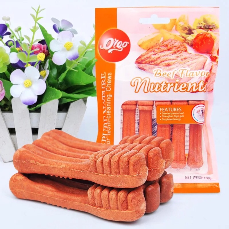 Hanpet Xương nhai bổ sung dinh dương, giúp sạch răng miệng, hương vị thịt bò - Túi 6 chiếc HCM