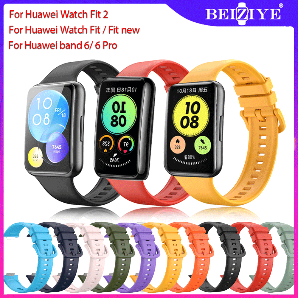 xhKJO Cinturini per Orologi per Huawei Band 8 / Huawei Band 7/ Band 6 Strap, Cintura di Ricambio Silicone Bracelet Cinturino Wrist Strap Armband per Honor Band 7/ Honor Band 6 Accessories (blu 1