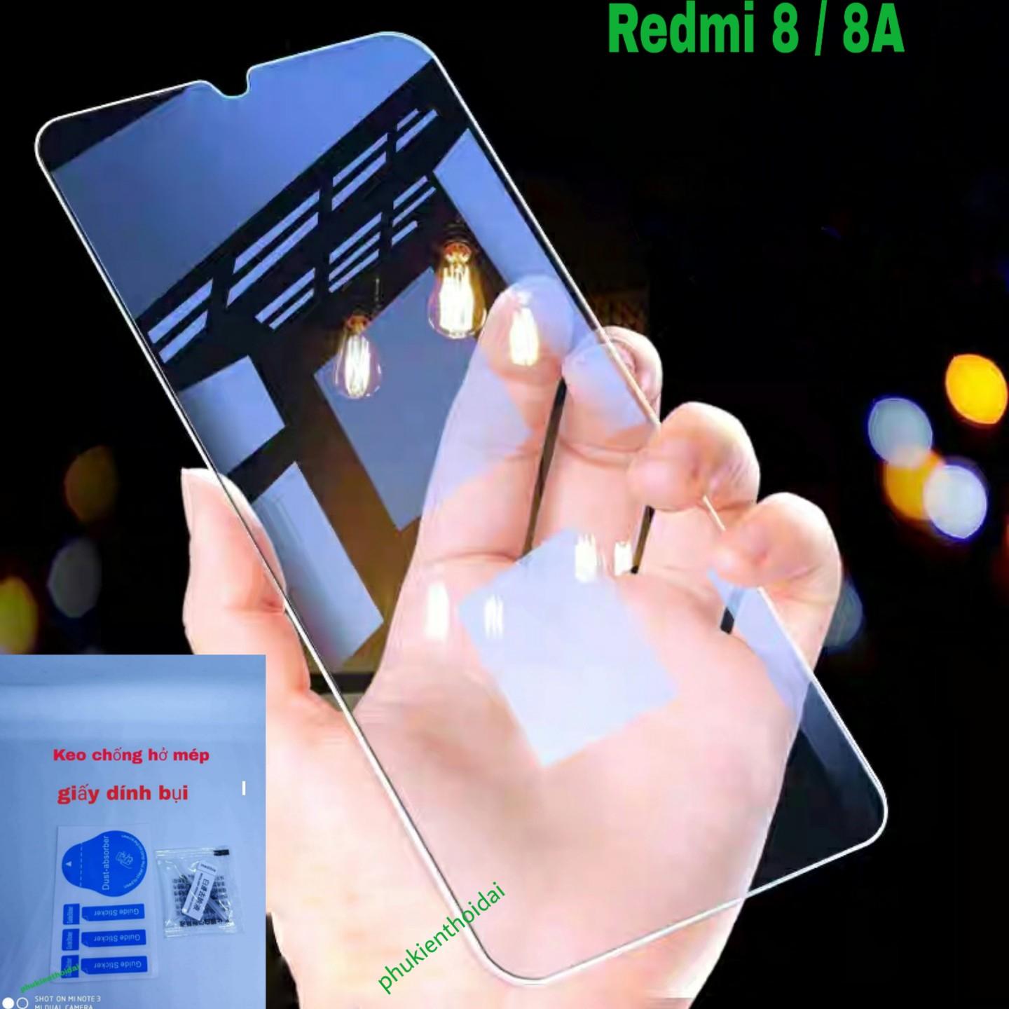 Kính cường lực Xiaomi Redmi 8 / 8A dùng chung loại tốt trong suốt 9H / 2.5D