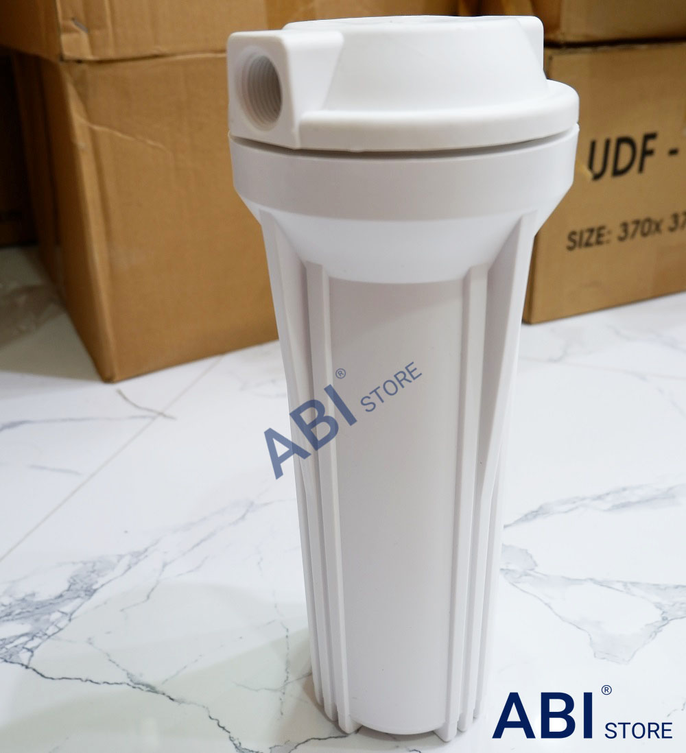 Cốc lọc 10 inch ren 21 kèm cút, giá treo cốc, tay vặn cốc đa năng 2 đầu, lõi lọc pp 5micron đẹp