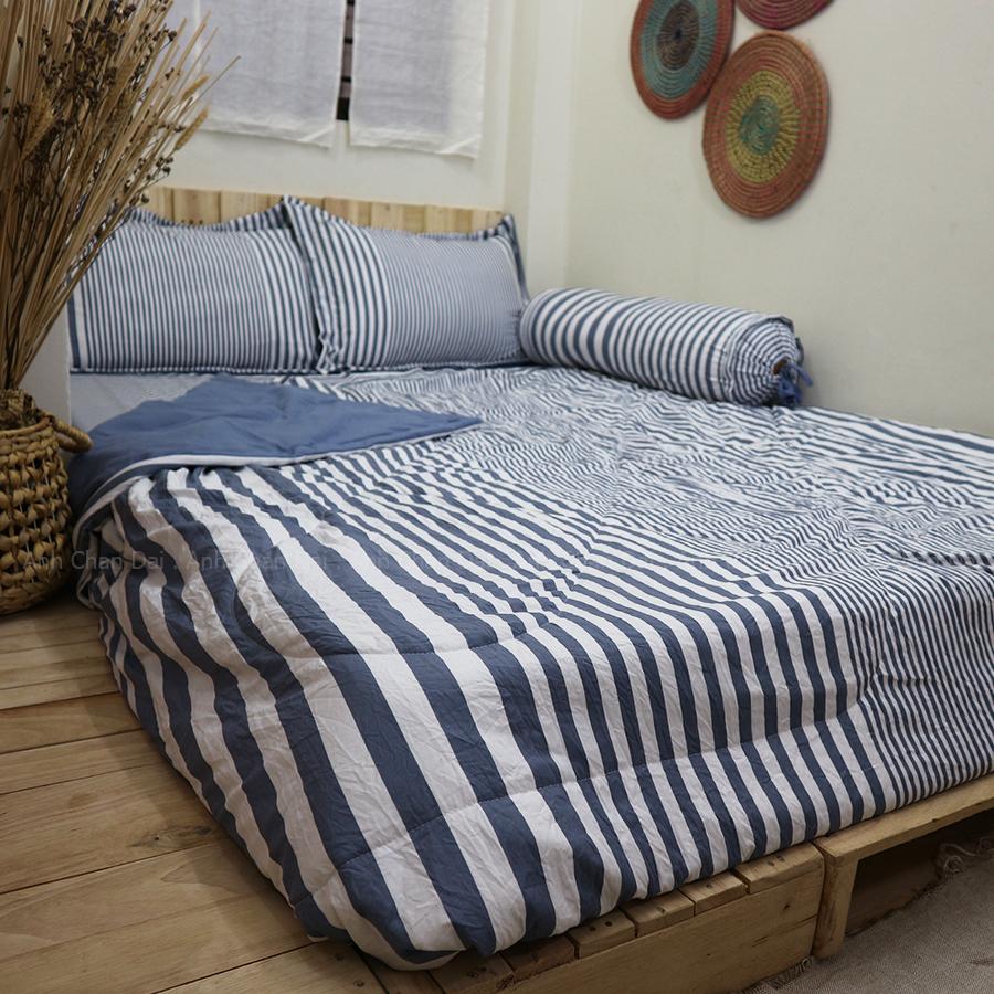 Bộ Ga Gối Cotton Đũi Hàn Quốc - ACD 002
