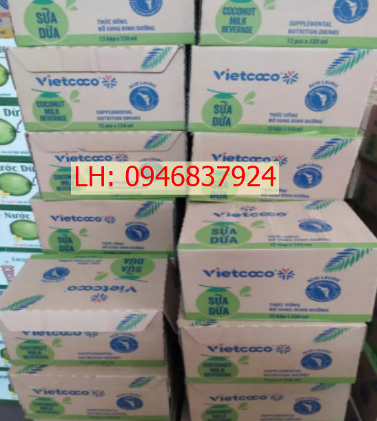 Thùng 12 hộp sữa dừa Vietcoco hộp 330ml (Hàng chính hãng)