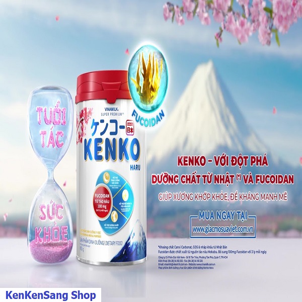 Sữa bột Vinamilk Kenko Haru Hộp 850g (dành cho người lớn tuổi)