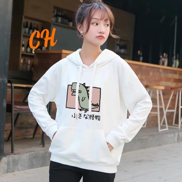 Áo  Hoodie Mũ In Khủng Long Thời trang (cute)