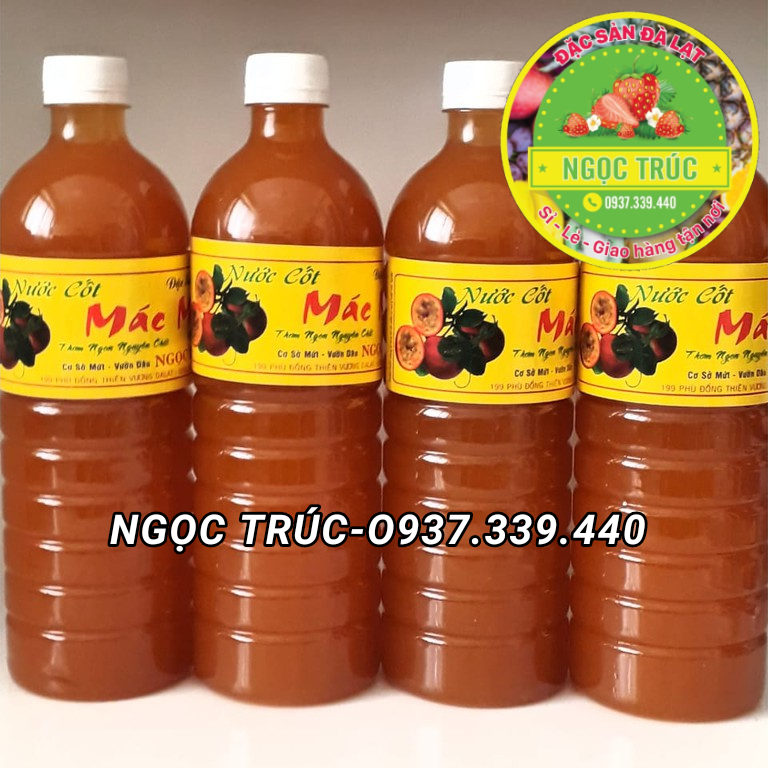 [HCM]NƯỚC CỐT CHANH DÂY KHÔNG HẠT(Không chất bảo quản) ĐẶC SẢN ĐÀ LẠT CHAI 1000ml