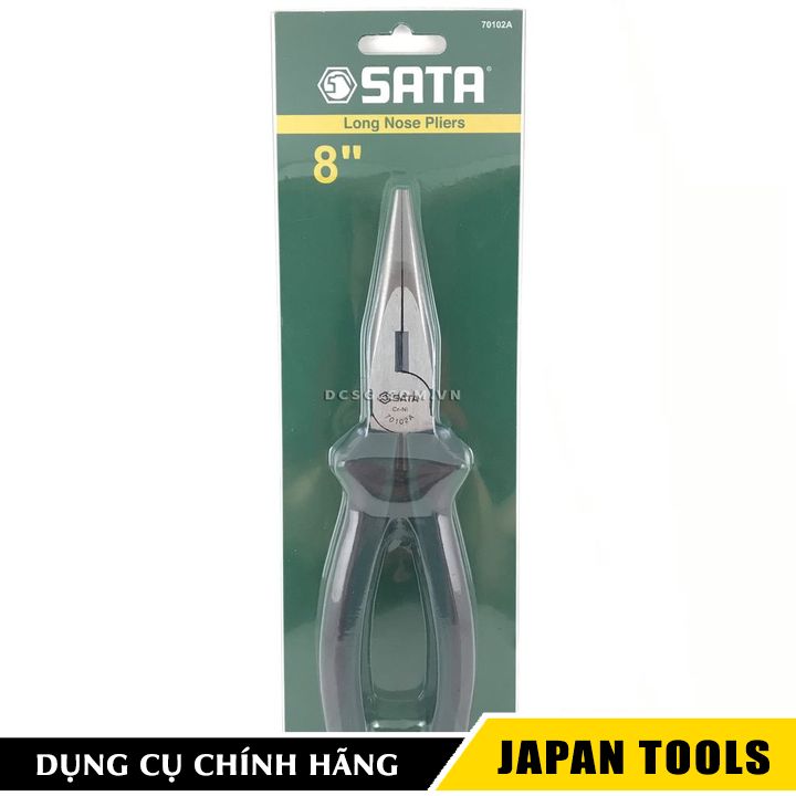 Kềm mũi nhọn 8"/200mm Sata 70102A | Japan Tools