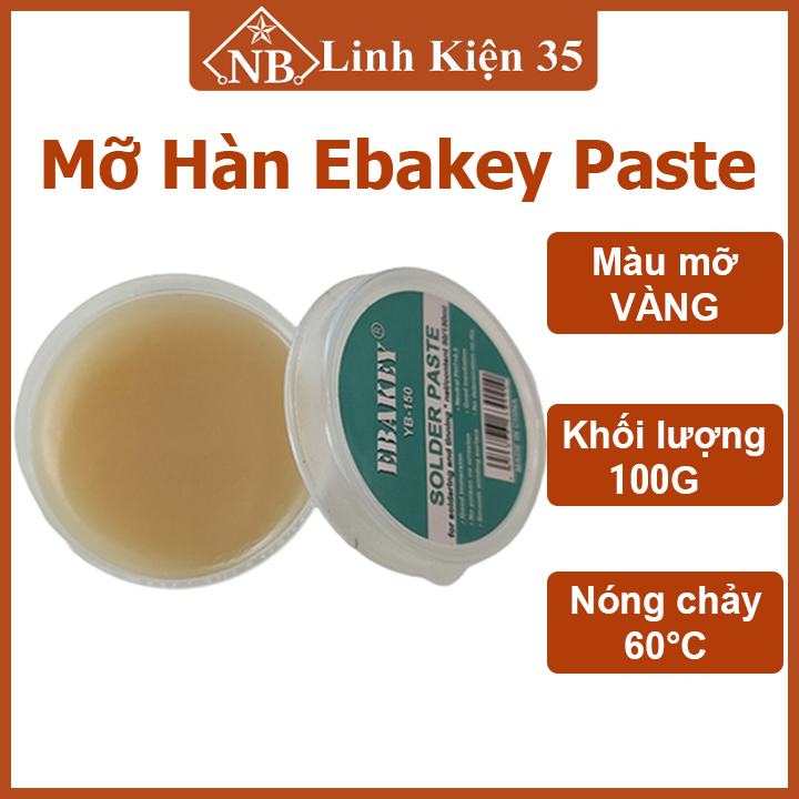 Mỡ hàn Ebakey Solde Paste 100g, giảm nhiệt độ nóng chảy, tạo mối hàn bóng đẹp