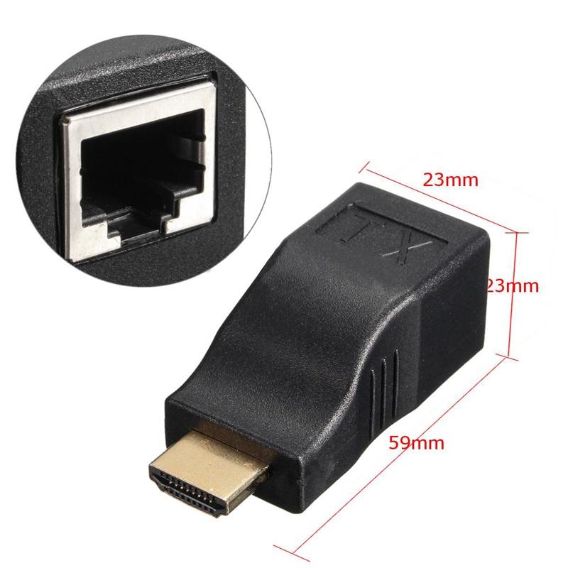 [HCM]Bộ nối dài HDMI ra LAN 30m chuẩn 4K (4K HD EXTENDER 30M)