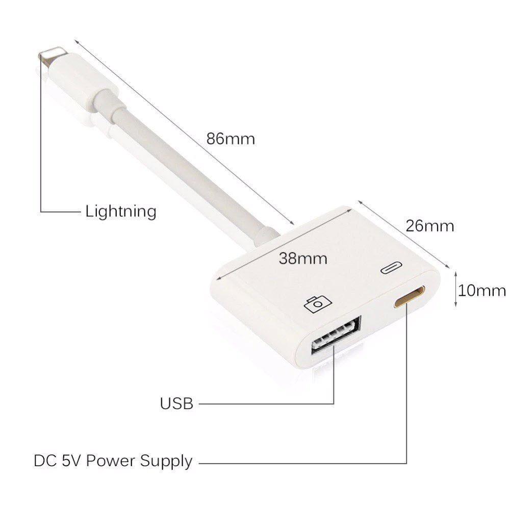 Cáp Chuyển Lightning to USB 3 Camera Adapter - Cáp OTG Iphone 