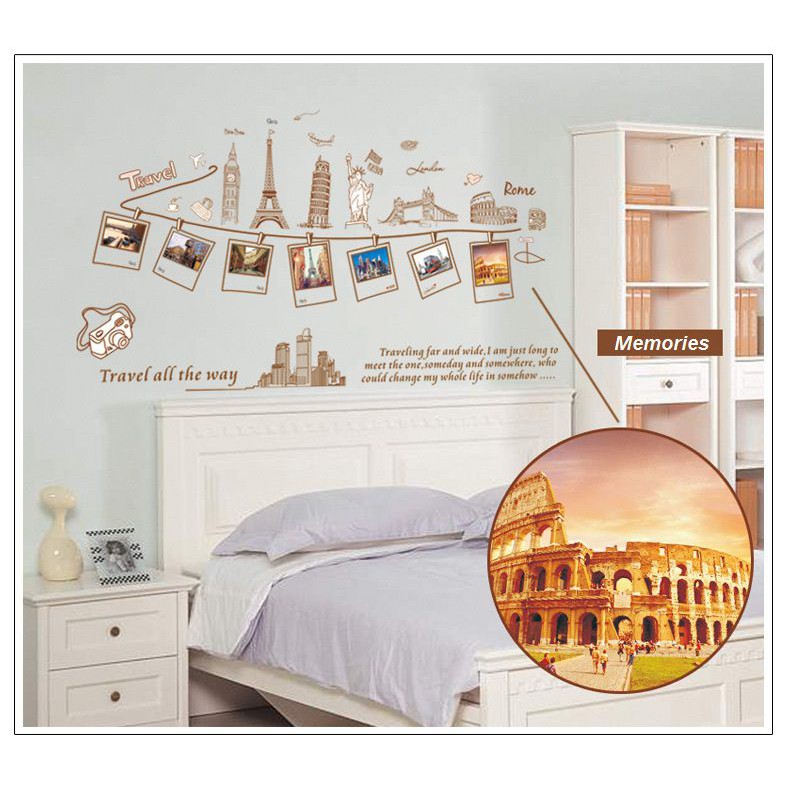 [HCM]Decal Dán Tường Treo Ảnh Du Lịch Dkn041