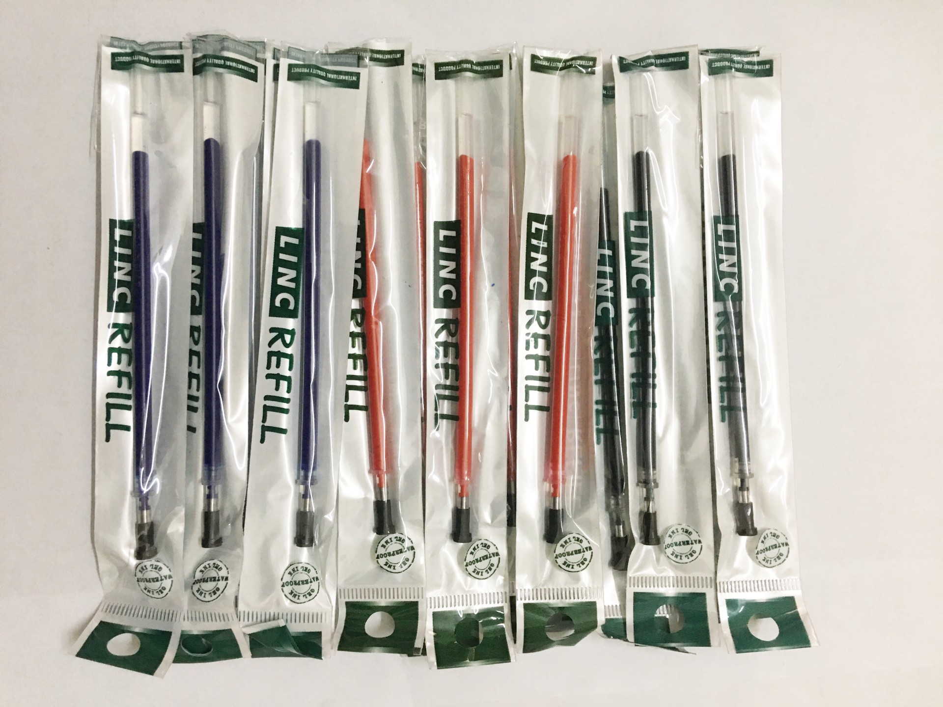 Combo 5 ruột Bút bi nước LINC Executive gel (Xanh, Đen, Đỏ)