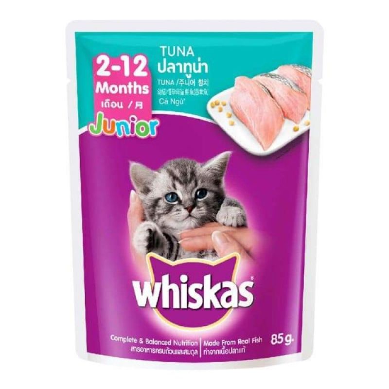 Thức ăn mềm cho mèo sốt cá ngừ Whiskas Tuna 85g