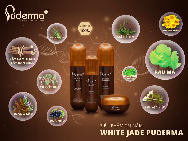 TINH CHẤT DƯỠNG DA TRỊ NÁM PUDERMA WHITE JADE SERUM