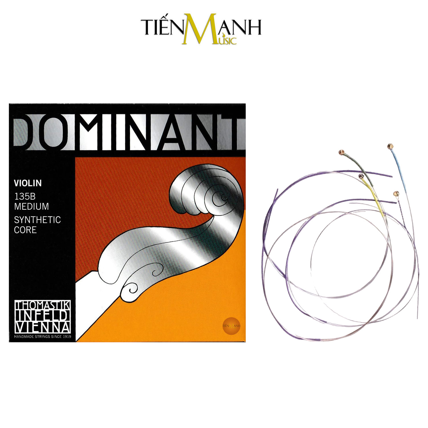 [Chính Hãng] Dây Đàn Violin Thomastik-Infeld Dominant 135B Synthetic Core Medium Gauge Full Set 4/4 Strings
