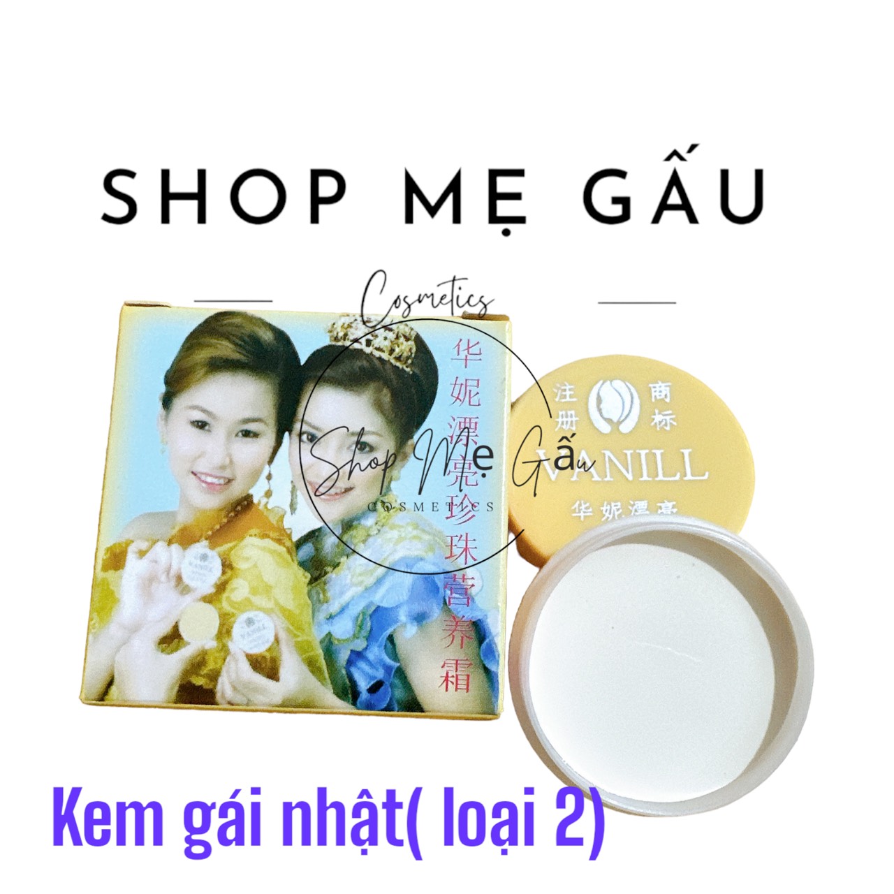 Kem dưỡng trắng da vanill cô gái nhật 22g