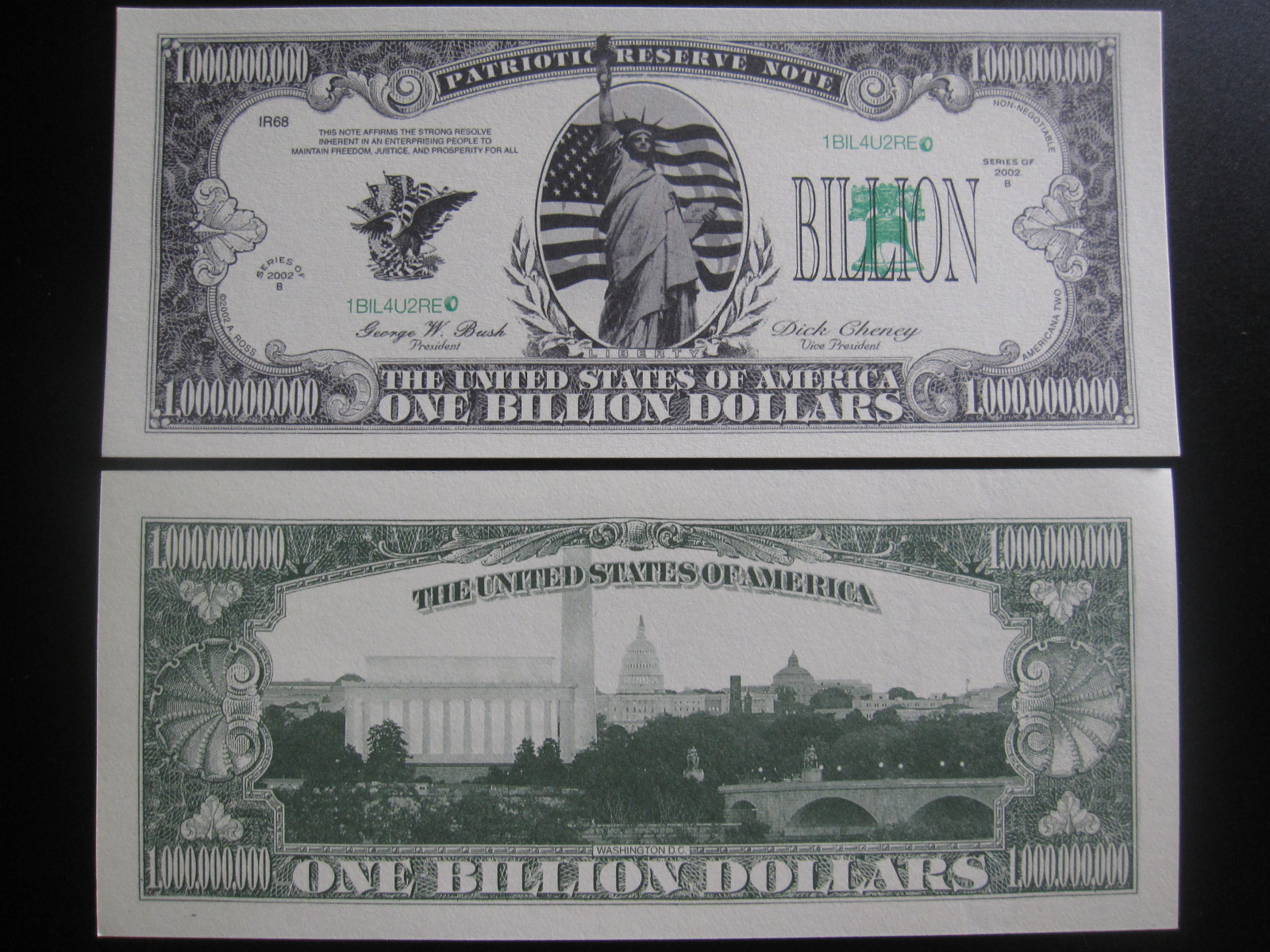 Sưu Tầm Tờ 1 Tỷ USD lưu niệm làm quà tặng cầu may mắn cho mọi người
