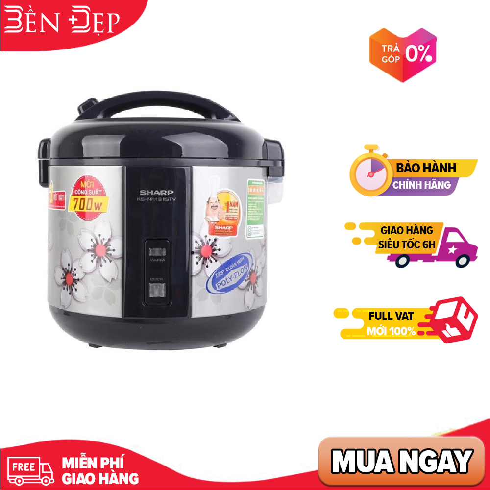 Nồi Cơm Điện Sharp KS-NR181STV "SS" - 1.8 Lít (Giá áp dụng giao tại HN, HCM& các tỉnh liên hệ shop)
