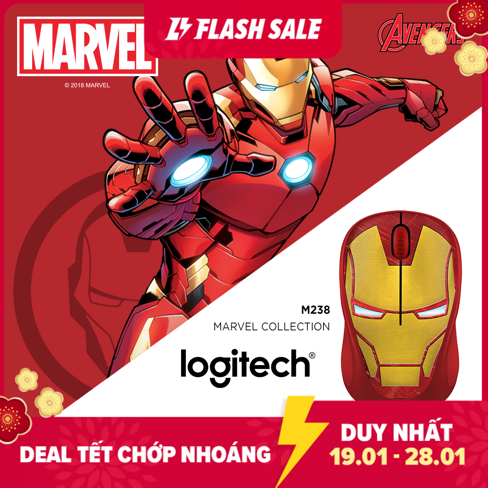 Chuột không dây Logitech M238 Marvel Collection