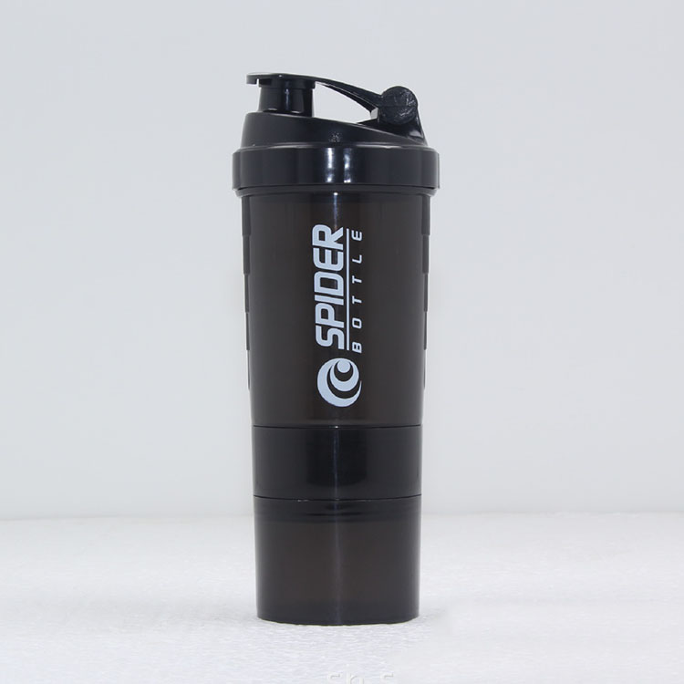 Bình Nước Spider - Bình Nước Tập Gym 3 Ngăn 650ml