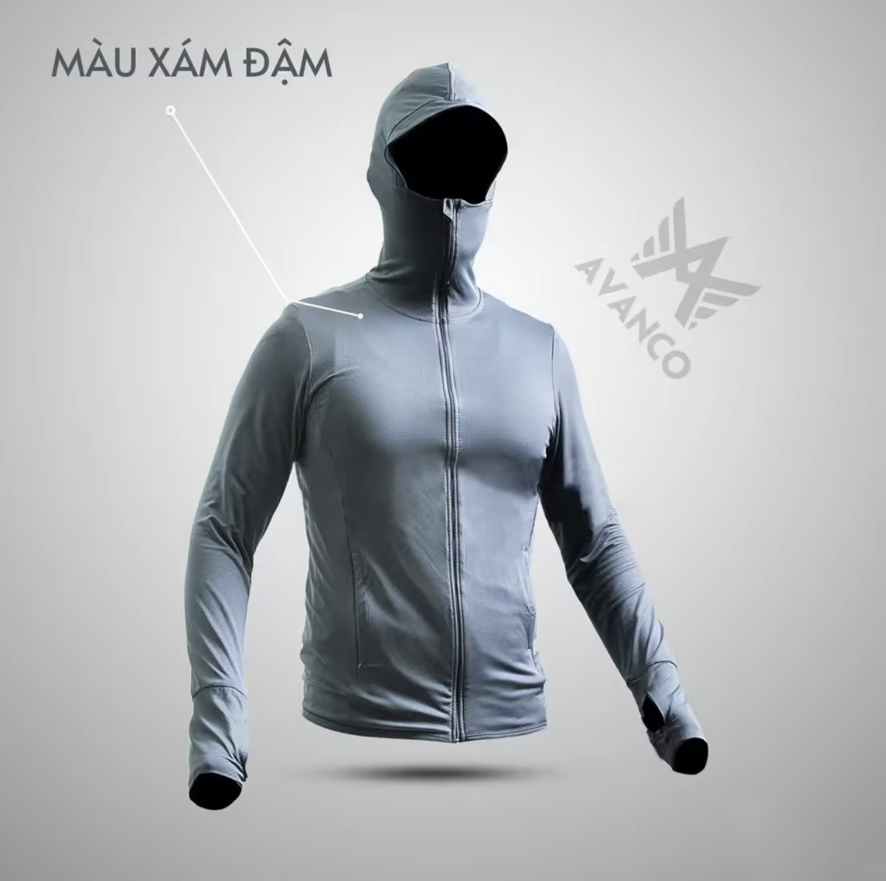 Áo chống nắng nam thông hơi vải thun lạnh áo khoác nam chống nắng chống tia UV thoáng mát màu nam tính