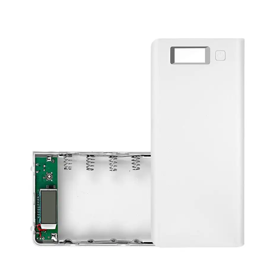 Mạch Sạc dự phòng 2A Màn hình LCD + Box 8 cell pin 18650 không hàn PWB208 - KHÔNG CÓ PIN