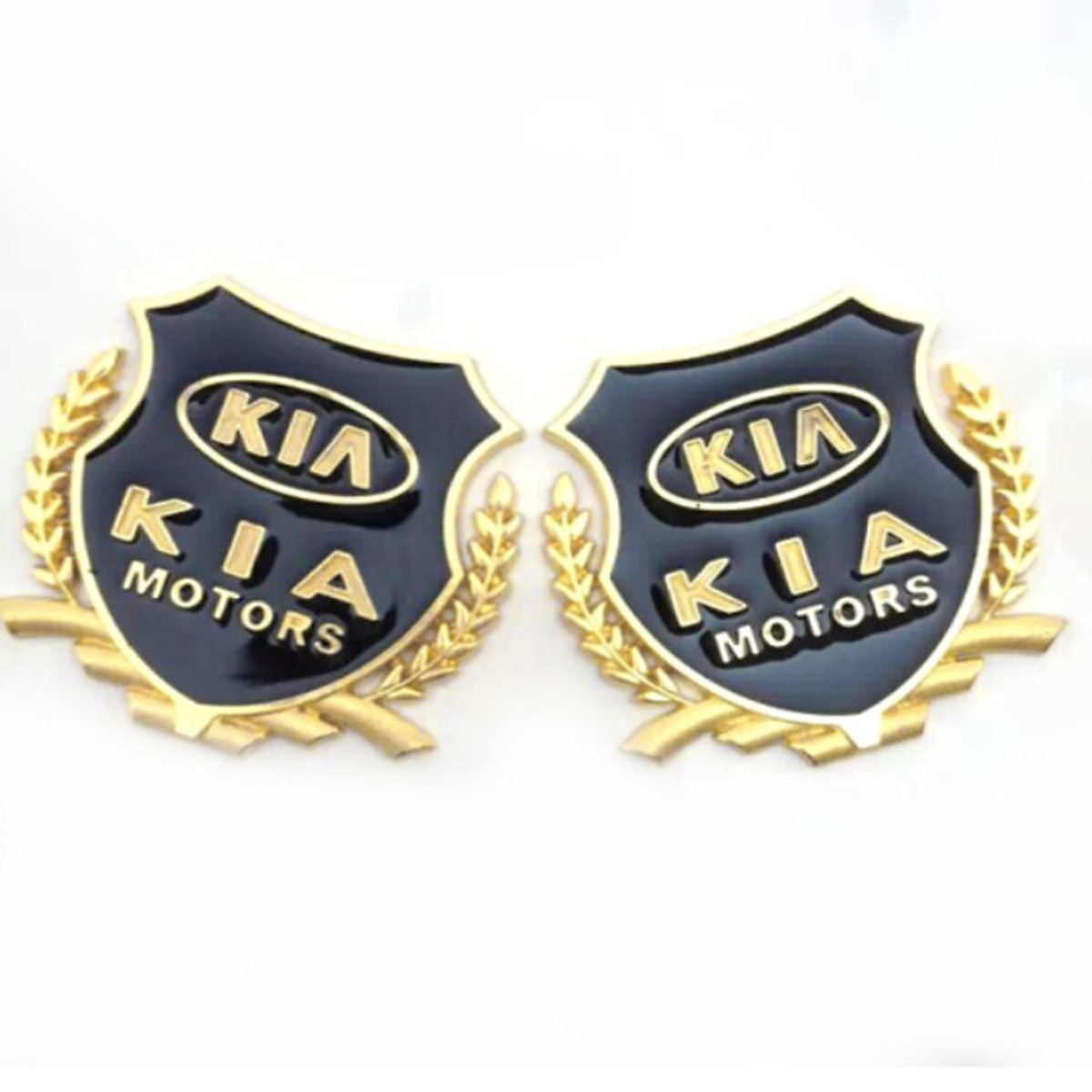 Bộ 2 logo bông lúa dán xe ô tô