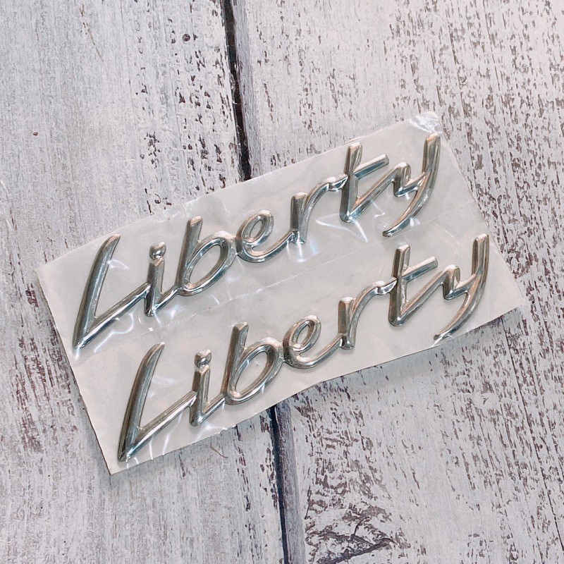 Tem nổi dán xe Liberty SSS Abs đỏ