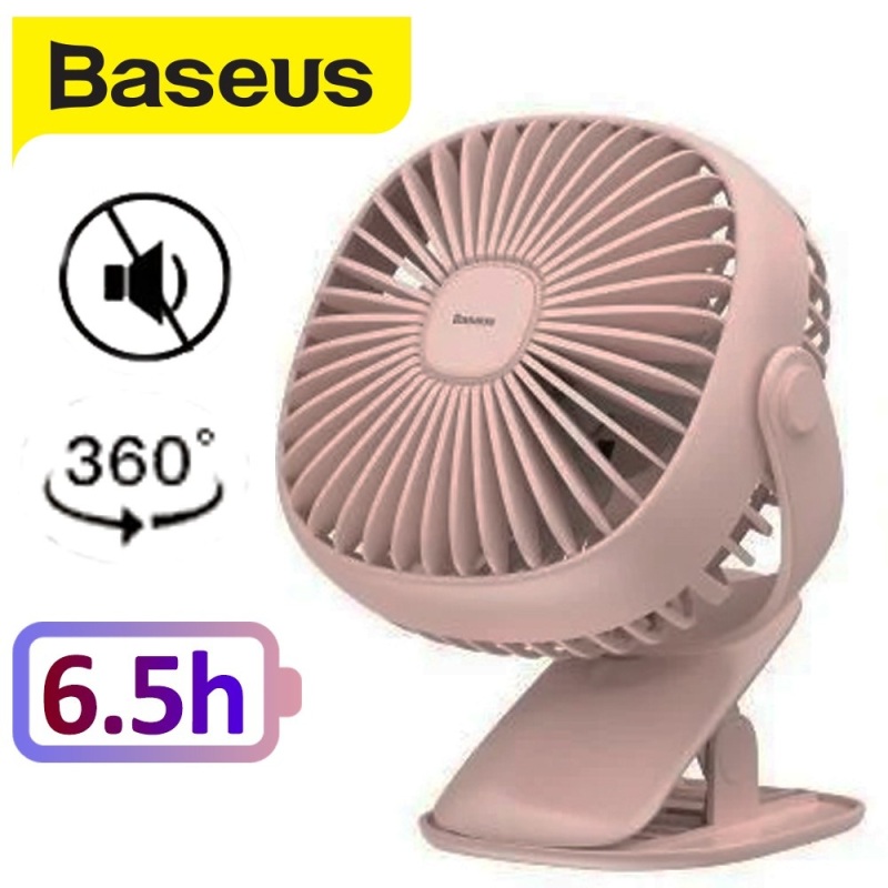 Quạt mini để bàn Baseus Box Clamping Fan 2000mAh 3 cấp tốc độ điều chỉnh gió xoay 360 độ