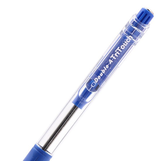 Combo 5 chiêc Bút bi bấm 0.7mm Double A Tri Touch Xanh