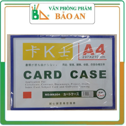 Card Case Nam châm A4 - Chất liệu nhựa PVC trong suốt - Viền được bao quanh bởi khung nhựa dày chống tĩnh điện