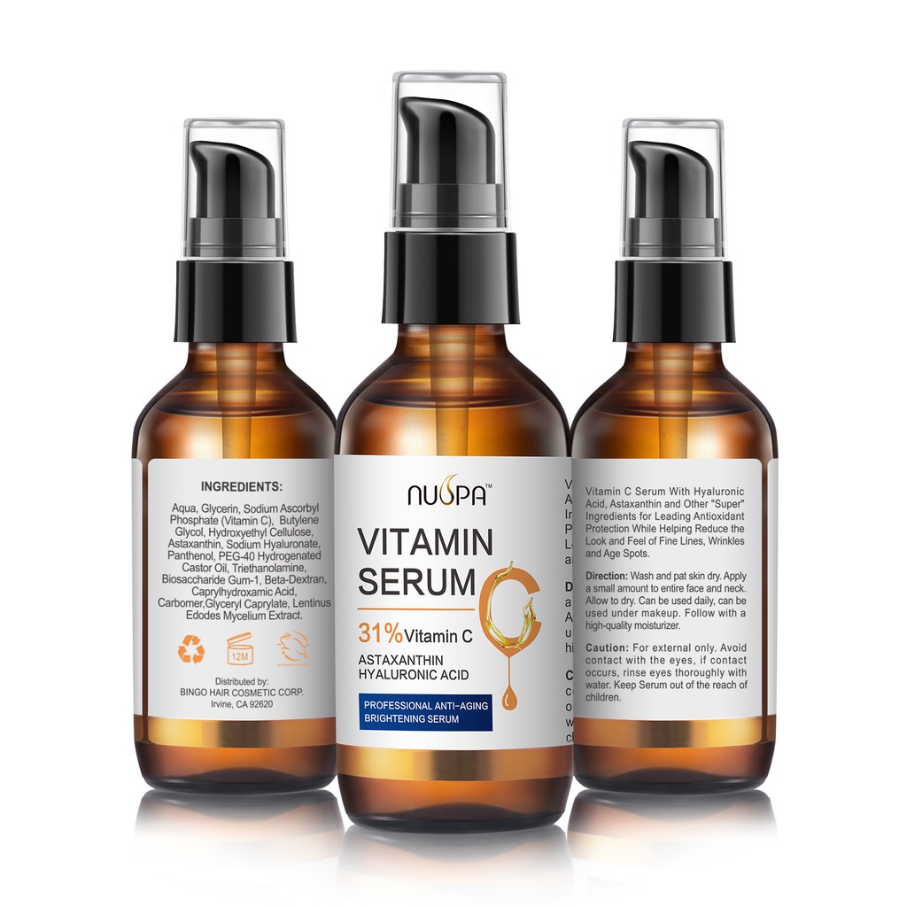 Serum Vitamin C 31% NUSPA giúp giảm quầng thâm, tàn nhang cho làn da sáng và căng mọng