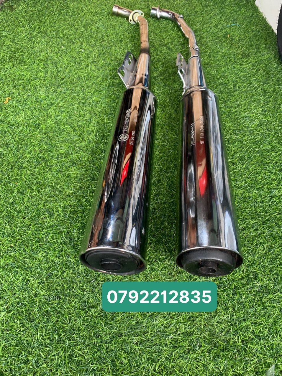 PÔ WAVE 110 MÓC HƠI ĐÁY ĐEN CỔ INOX