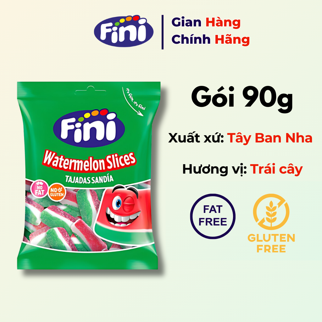 Fini Watermelon Slices 90g Jelly Candy Watermelon Flavor