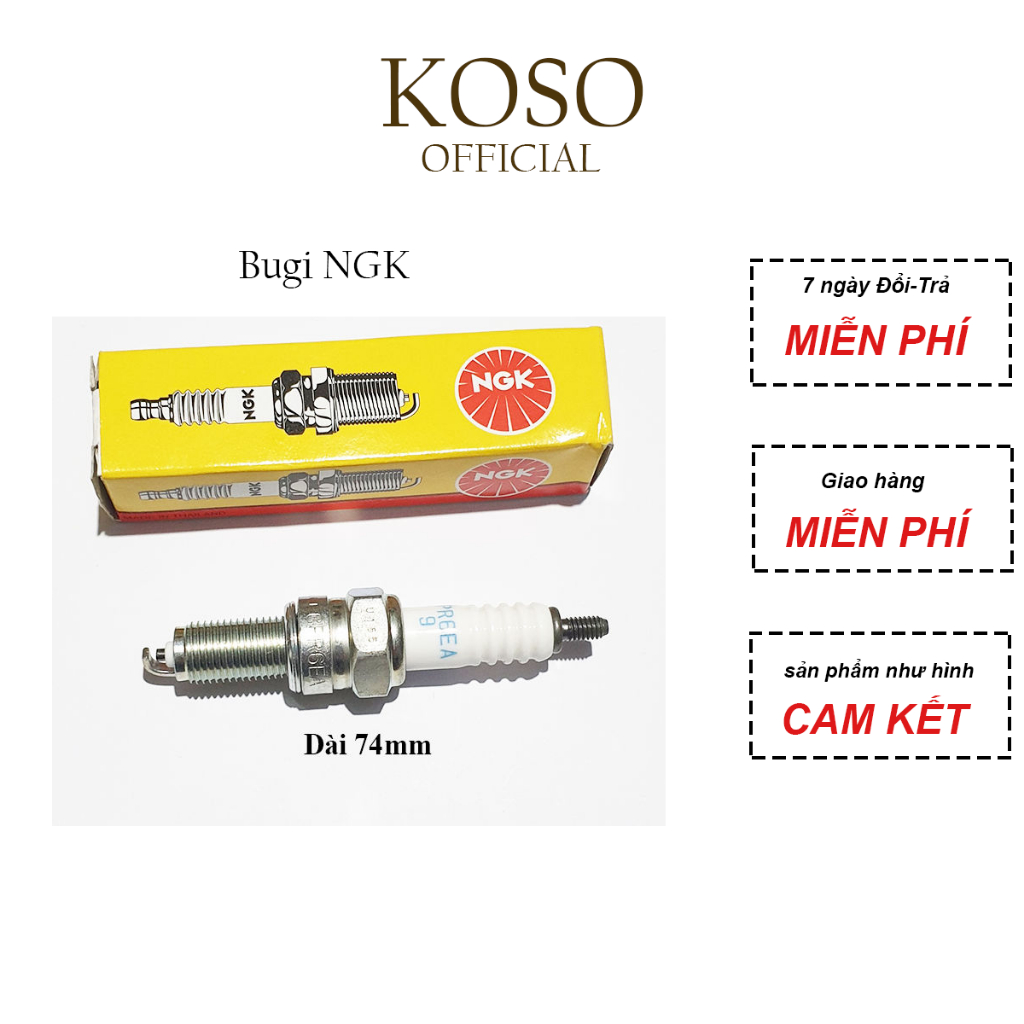 Bugi NGK KOSO cao cấp dùng các xe Dream Wave chân ngắn-chân dài