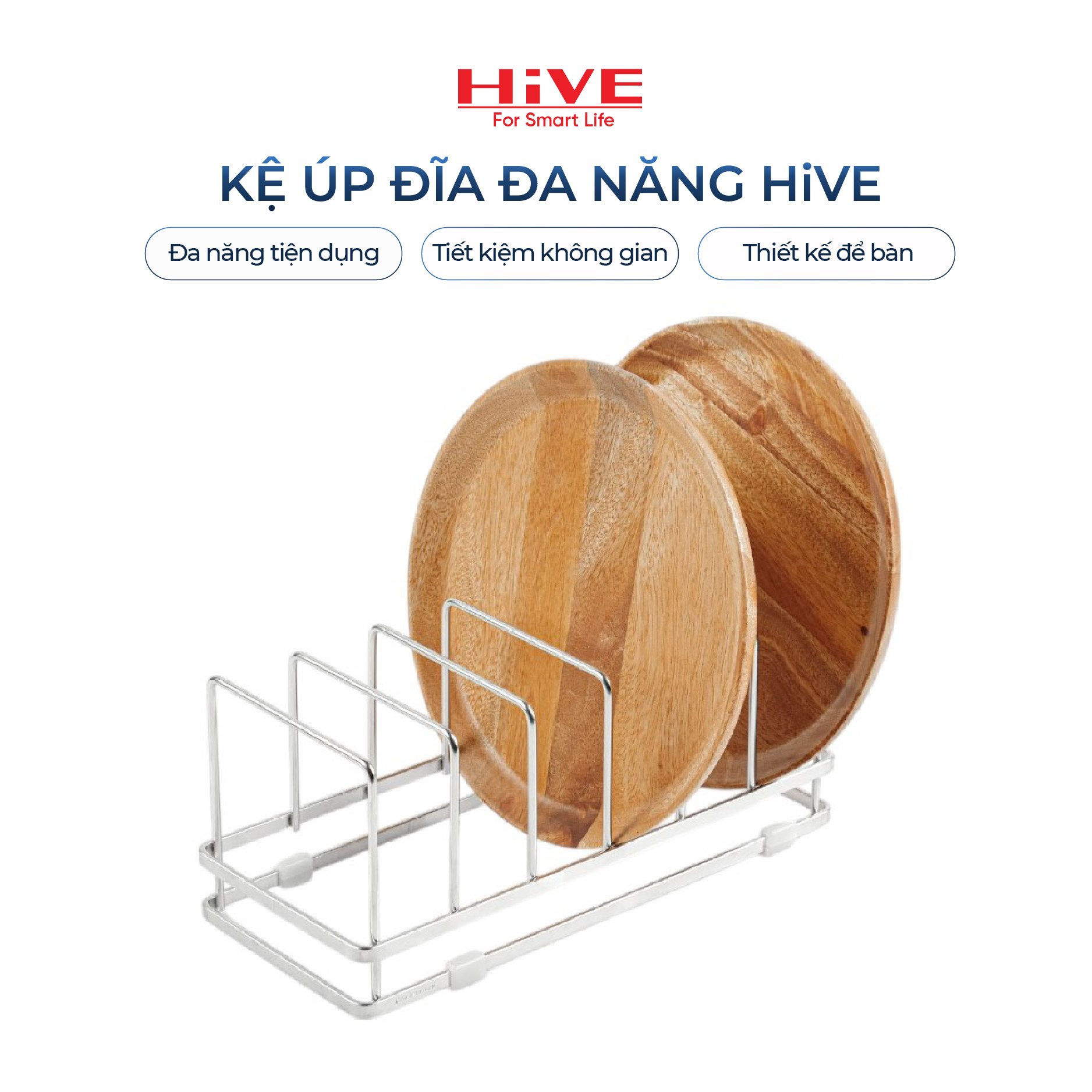 Gía úp đĩa đa năng HIVE Inox Cao Cấp