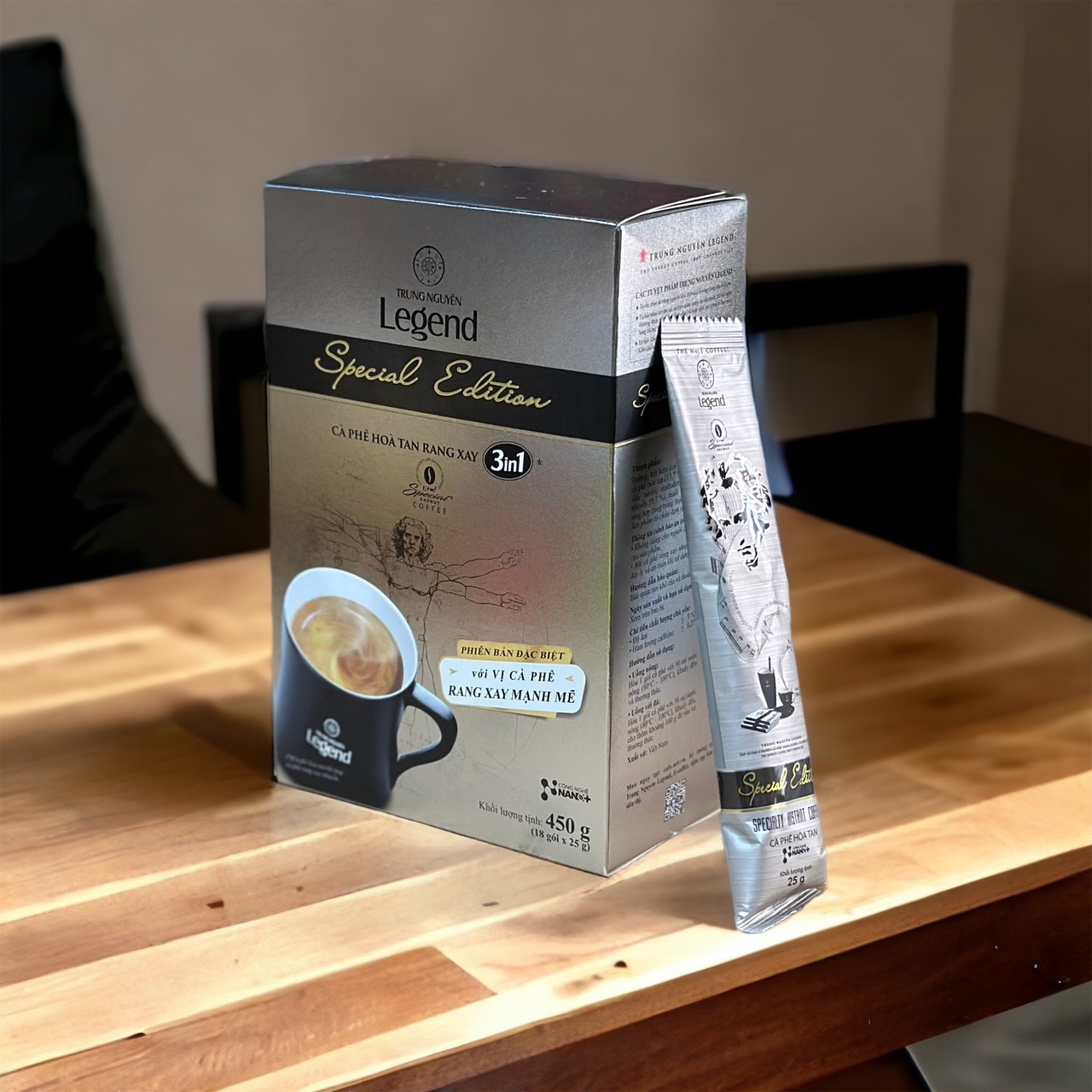 Cà phê hòa tan Trung Nguyên Legend Special Edition hộp giấy 450g( 18 gói x 24gam)