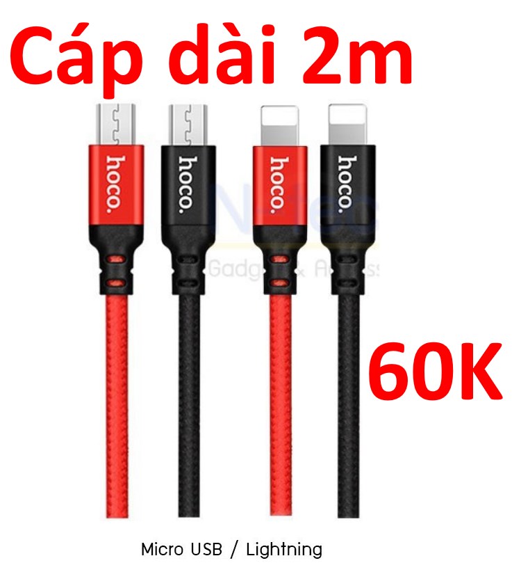 Cáp hoco X14 dài 2m cho Iphone