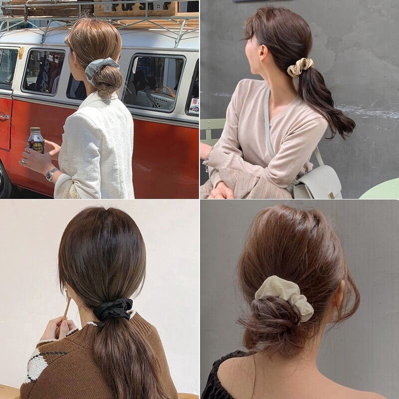 Cột tóc vải màu trơn - Trâm Bella