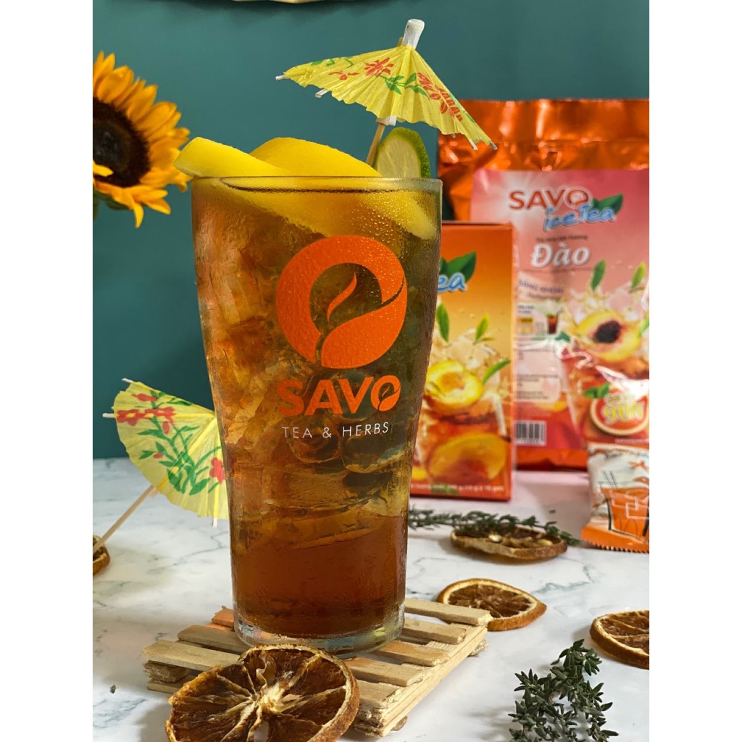 Trà đào hòa tan SAVO (Túi 800g)