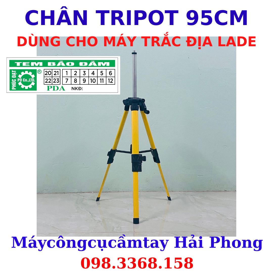 CHÂN MÁY TRẮC ĐỊA LADE 95CM ( CHÂN TRIPOT ) . CHÂN MÁY BẮN CỐT LADE 95CM.