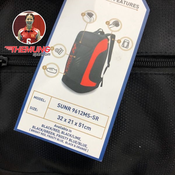Ba lô Yonex SUN9612 Red (Đỏ)