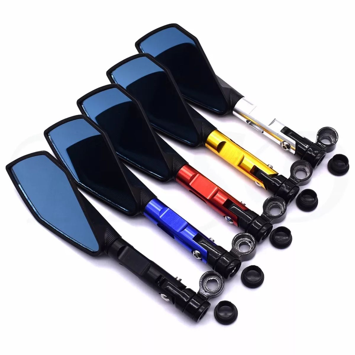 [1 cái trái] Gương xe máy, kiếng xe máy, xe đạp điện 5 cạnh thể thao kiểu dáng Rizoma, chất liệu hợp kim nhôm