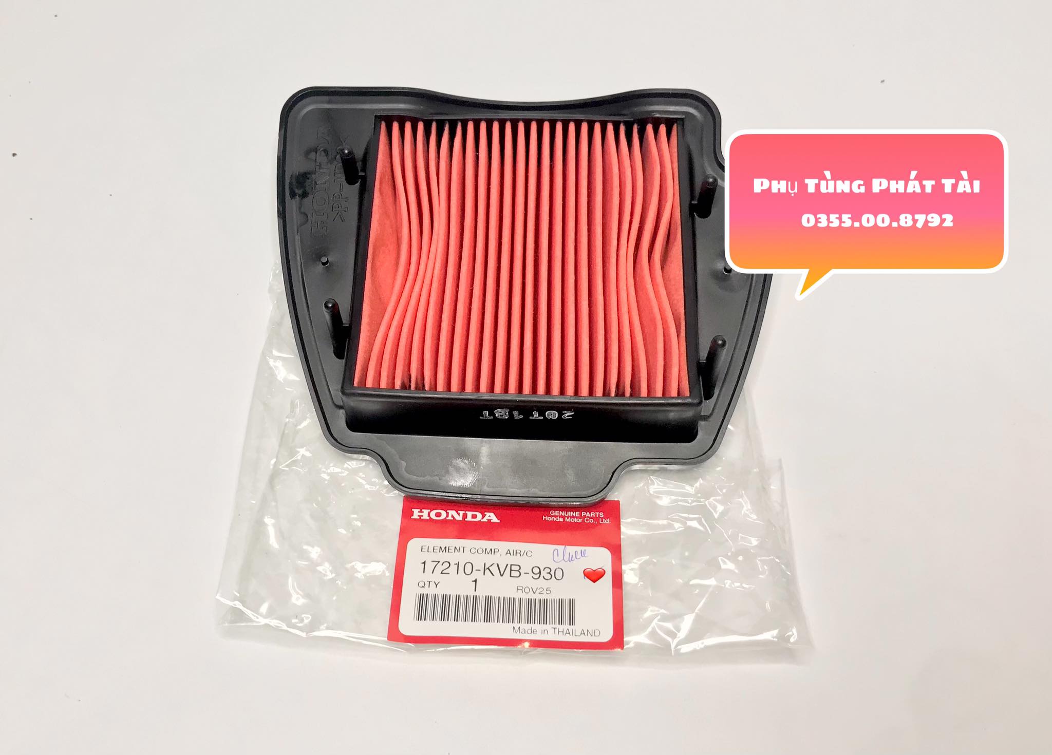 Lọc gió click 110 - air blade xăng cơ chính hãng honda thailan