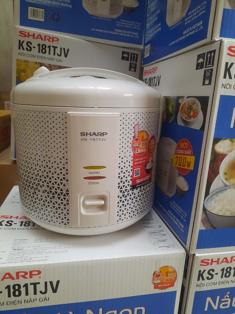 Nồi cơm điện Sharp 1.8 lít KS-181TJV - BH 1Năm