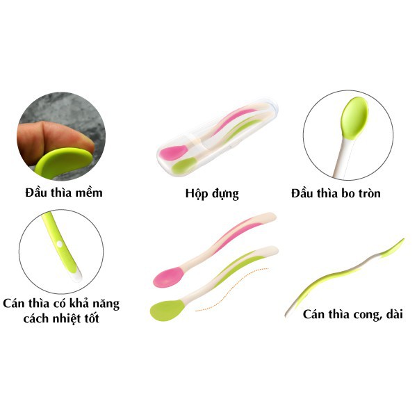 BỘ 2 THÌA MỀM RICHELL  nhập khẩu Nhật Bản